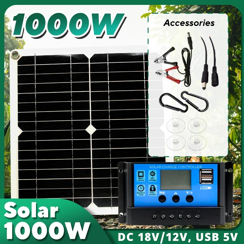 Solar Panel Monocrystalline - 1000W Solar Panel Kit,12V Solar Cell