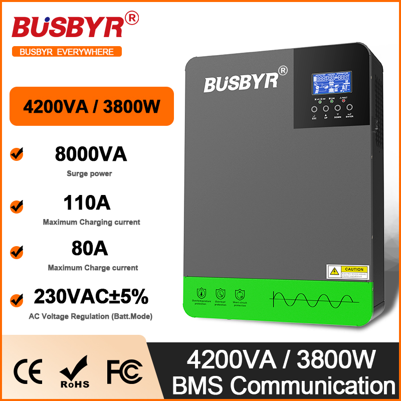 4.2KW 6.2KW Hybrid Solar Inver - Mppt Charge Controller ulasan dan harga