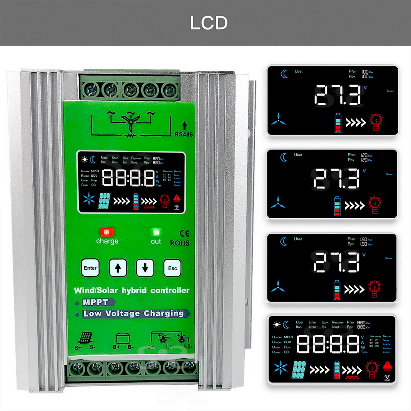 4000W 3kw Wind Solar Hybrid Ch - Mppt Charge Controller ulasan dan harga