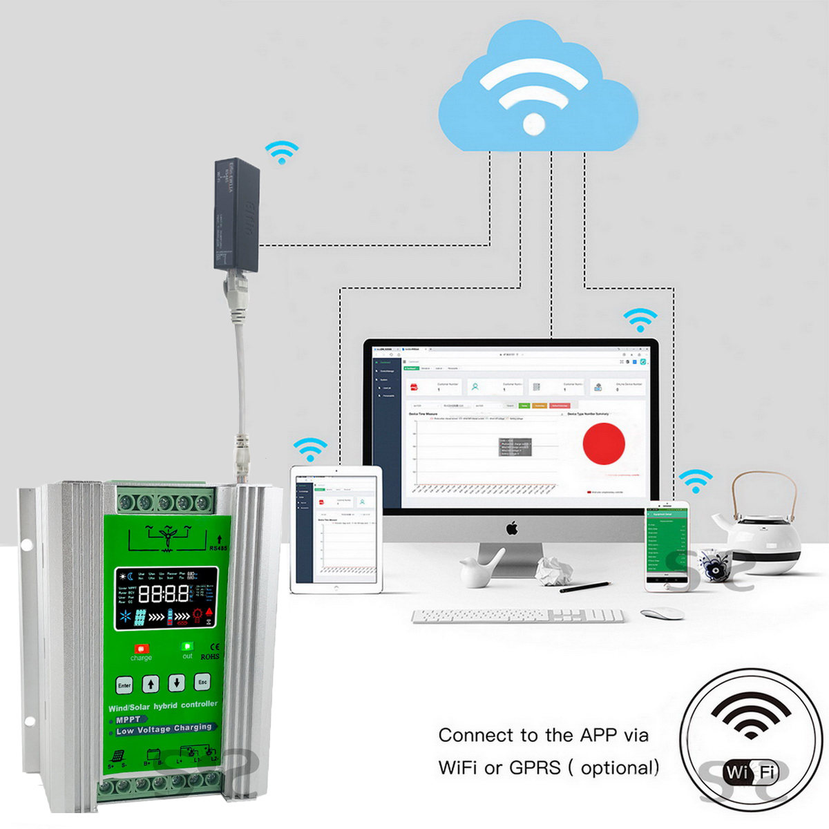 4000W 3kw Wind Solar Hybrid Ch - Mppt Charge Controller ulasan dan harga