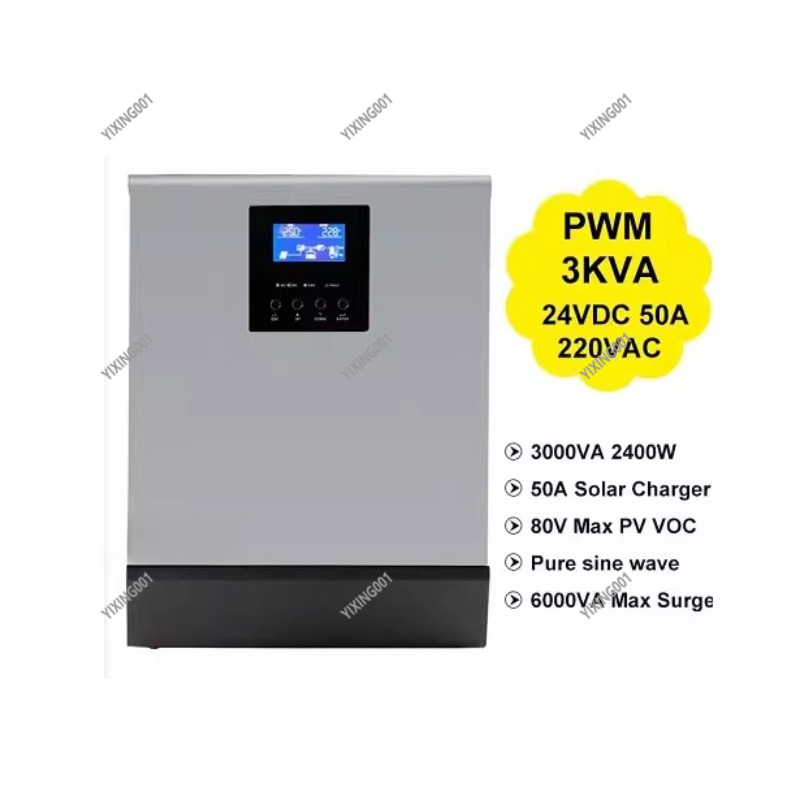 3KVA/2400W 24V Solar Inverter  - Mppt Charge Controller ulasan dan harga