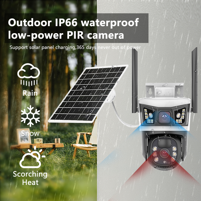 12MP 6K Solar Security Cameras - Jinko Solar Panel Cheetah ulasan dan harga