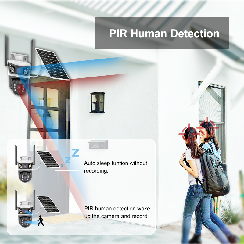 12MP 6K Solar Security Cameras - Jinko Solar Panel Cheetah ulasan dan harga