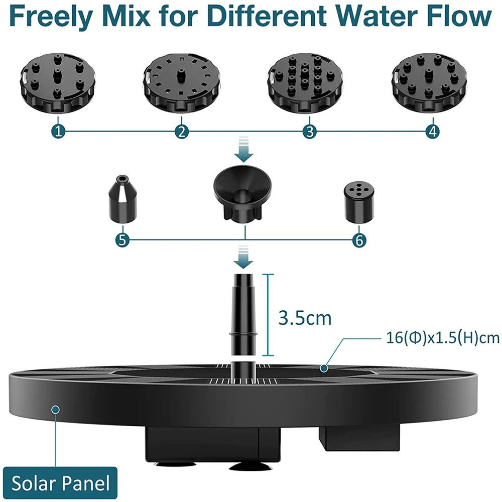 13cm Floating Solar Panel Sola - Solar Pool Pump Kit ulasan dan harga